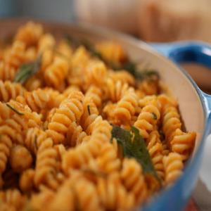 Pumpkin Pasta with Winter Herbs and Parmesan Cheese image