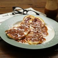 Bacon Pancake Strips with Maple-Peanut Butter Sauce image