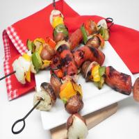 Grilled Turkey Sausage Kabobs image