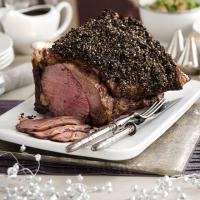 Herb & pepper crusted rib of beef image