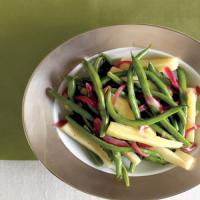 Green Beans with Parsnips and Pickled Red Onions image
