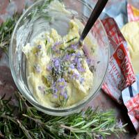 Butter With Rosemary or Other Edible Flowers_image