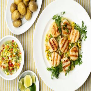 Grilled Sea Scallops With Corn and Pepper Salsa YIELD4 to 6 servings TIME30 minutes Save To Recipe Box Print this recipeEmailShare on PinterestShare on FacebookShare on Twitter Karsten Moran for The N_image