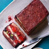 Strawberry jelly summer pudding image