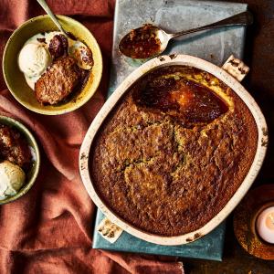 Self-saucing sticky gingerbread pudding image