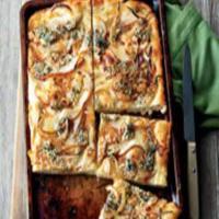 Focaccia w/Caramelized Onions, Pear & Blue Chee image