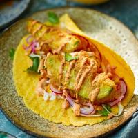 Baja avocado tacos with chipotle crema & pickled slaw_image