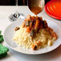 Couscous With Tomatoes, White Beans, Squash and Peppers image