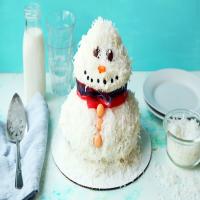 Snowman Snowball Cake image