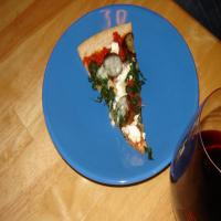 Feta, Spinach and Chicken Sausage Pizza image