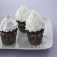 Chocolate-Almond Cupcakes with Fluffy Coconut Frosting image