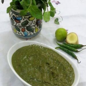 Indian mint and coriander dip image