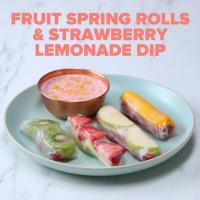 Fruit Spring Rolls With Strawberry Lemonade Dip Recipe by Tasty image