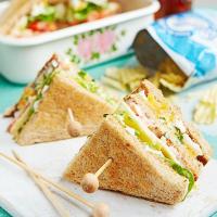 Egg & cress club sandwich image