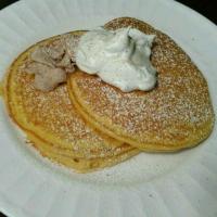 Pumpkin Pancakes with Nutmeg Whipped Cream image