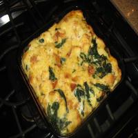 Spinach and Jack Cheese Bread Pudding image