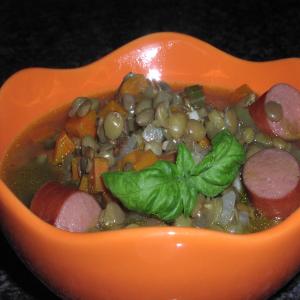 German Lentil Soup With Frankfurters_image