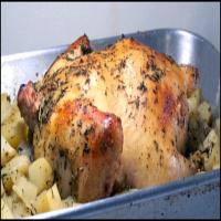 Roast Chicken Stuffed with Herbed Potatoes_image