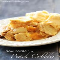 Three-Ingredient Slow Cooker Peach Cobbler Recipe Recipe - (4.1/5) image