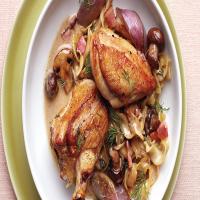 One-Pan Chicken and Mushrooms with Egg Noodles image