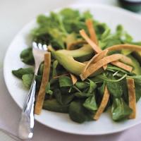 Mâche and Avocado Salad with Tortilla Strips_image