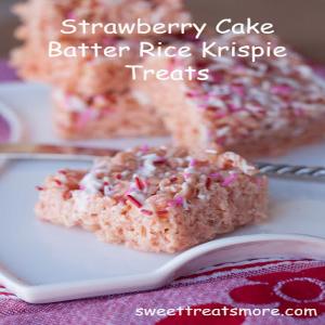 Strawberry Cake Batter Rice Krispie Treats_image