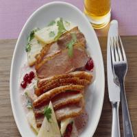 Roasted Duck Breast with Celery Root and Lingonberry_image