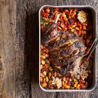 Spanish-style slow-cooked lamb shoulder & beans image