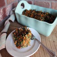 Savory Spinach Carrot Mushroom Kugel or Appetizer image