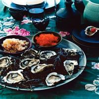Kumamoto Oysters with Ponzu Granita and Tobiko image