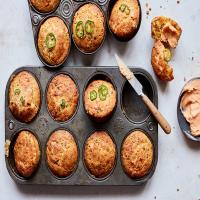 Cheesy Cornbread Muffins With Hot Honey Butter image