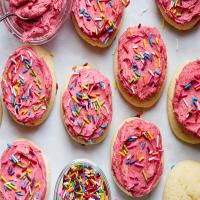 Soft Sugar Cookies With Raspberry Frosting image