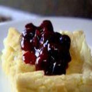 Baked Blintzes with Fresh Blueberry Sauce_image