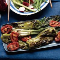 Grilled Cubanelles, Tomatoes, and Scallions image