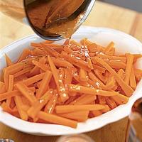 Maple-mustard glazed carrots image