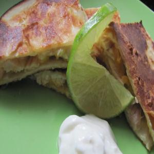 Pepper Jack, Chicken and Peach Quesadillas image
