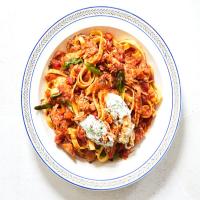 Slow Cooker Chicken Ragù With Herbed Ricotta image