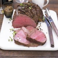 Spiced roast beef with red wine gravy image