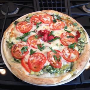 Red, White, and Green Pizza image