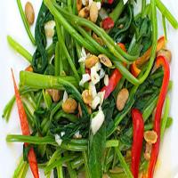Thai Stir-Fried Spinach With Garlic and Peanuts_image