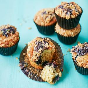 Blueberry bakewell muffins image