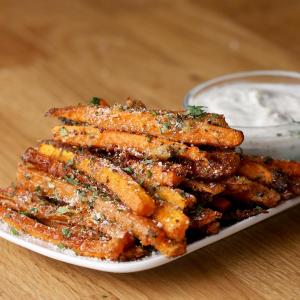 Garlic Parmesan Baked Carrot Fries Recipe by Tasty_image