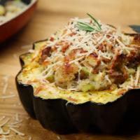 Sausage and Apple Stuffed Acorn Squash Recipe by Tasty image