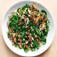Sheet-Pan Roasted Mushrooms and Spinach image