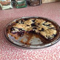 Blueberry Pie with Graham Cracker Crust and Crumb Topping_image