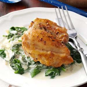 Chicken Thighs with Shallots & Spinach Recipe_image