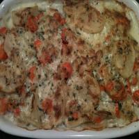 Scalloped Potatoes and carrots_image