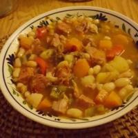 Caldo Gallego (Galician bean, meat and big leaf soup) image