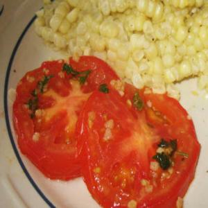 Fried Tomatoes With Garlic image