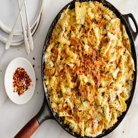 Baked Artichoke Pasta With Creamy Goat Cheese_image
